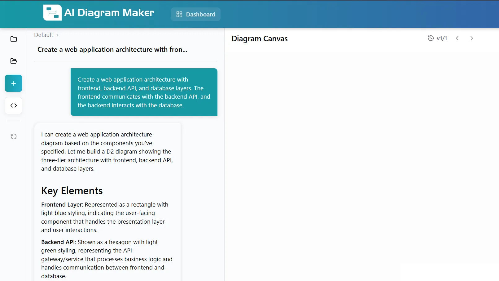 Prompt used in AI Diagram Maker