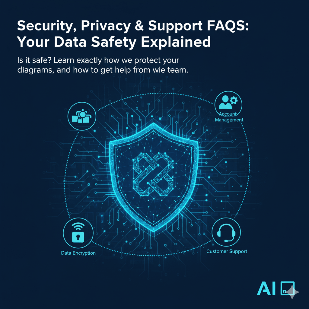 AIDiagramMaker Security, Privacy & Support FAQs: Your Data Safety Explained