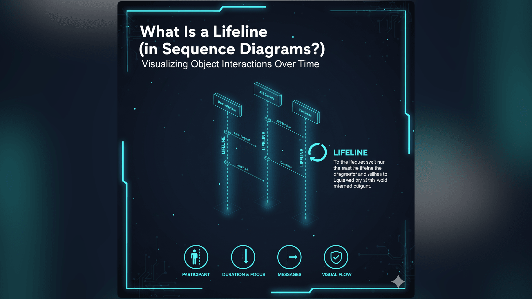 A lifeline is the visual element that represents time and the existence of an object in a sequence diagram. Learn how it organizes messages chronologically in software architecture.