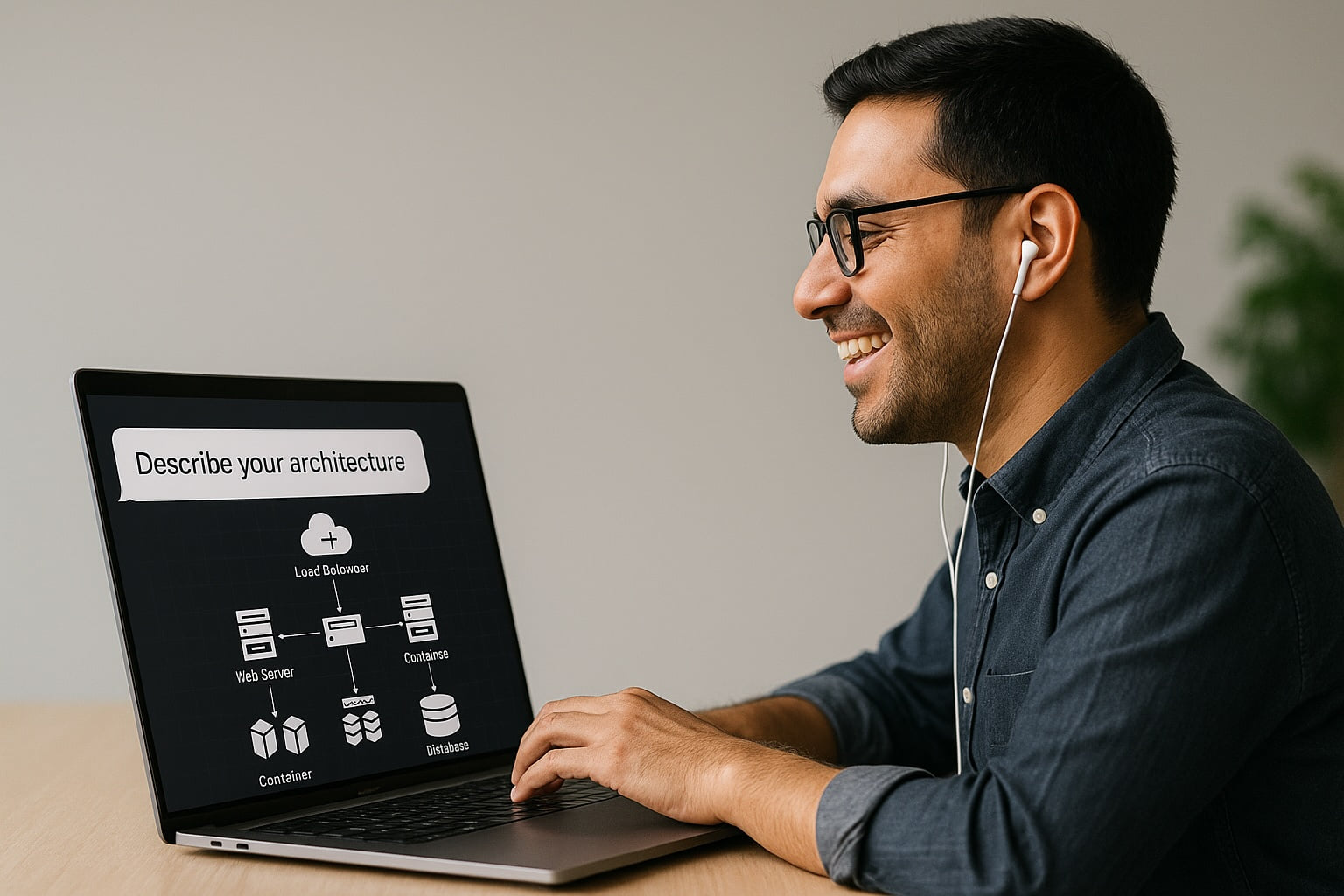 Developer working on complex diagram