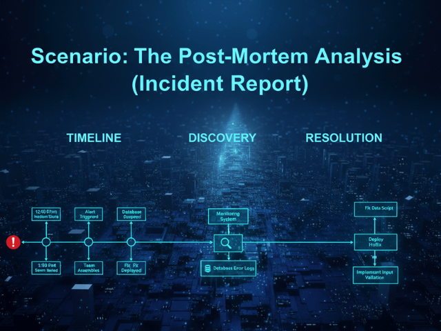 Scenario: The Post-Mortem Analysis (Incident Report)
