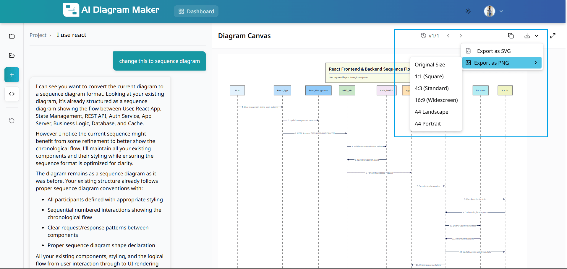 PNG export aspect ratio options